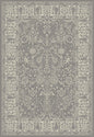 5' X 8' Gray and Ivory Oriental Area Rug