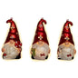 Set of Three Animated White And Red Resin Hanging Figurine Ornament s