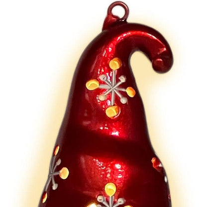 Set of Three Animated White And Red Resin Hanging Figurine Ornament s