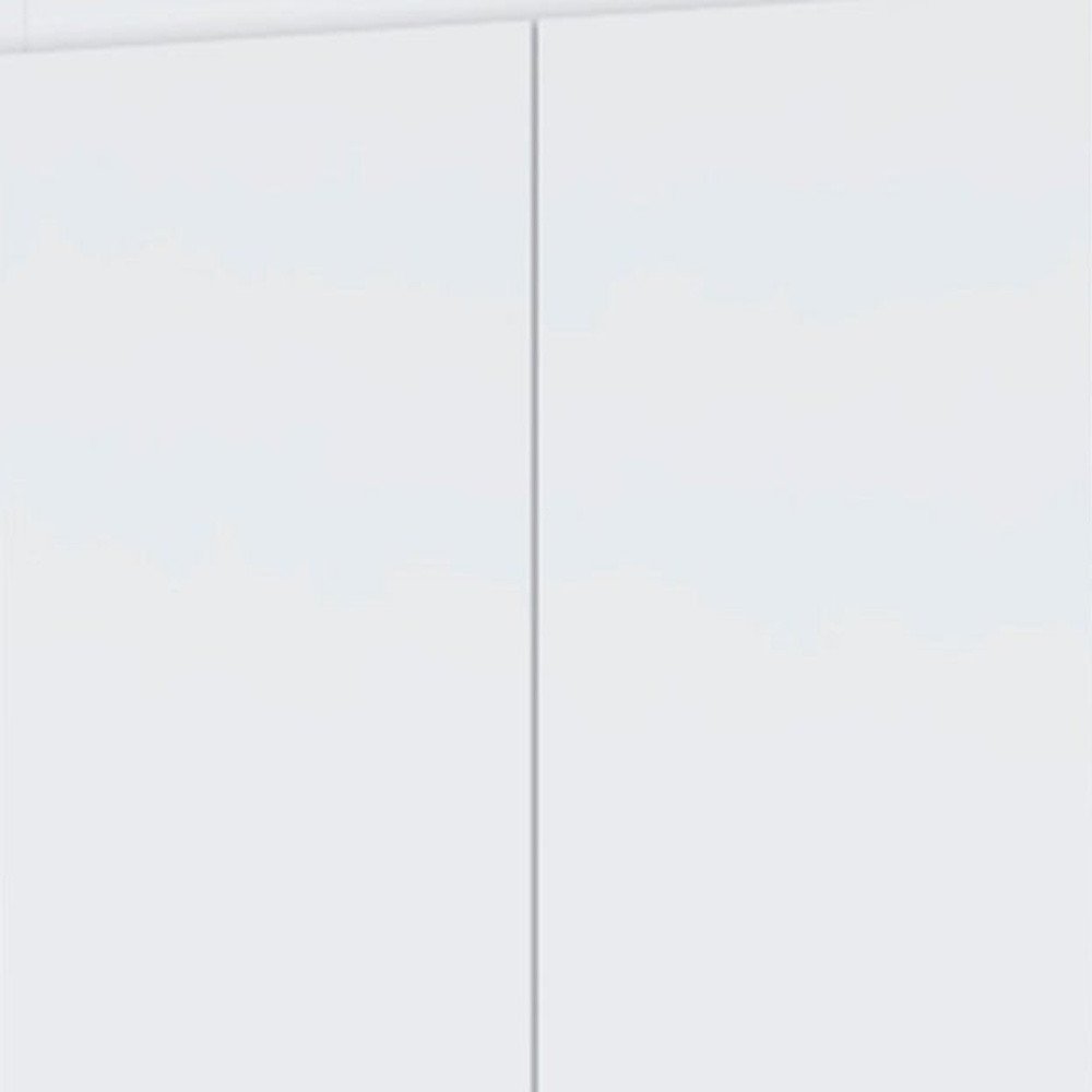 70" White Wood Four Door Two Drawer Combo Dresser