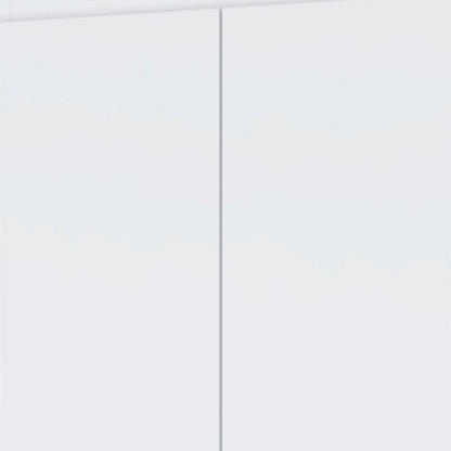70" White Wood Four Door Two Drawer Combo Dresser