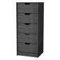 18" Gray Five Drawer Standard Chest