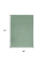 4' X 6' Blue Geometric Power Loom Non Skid Area Rug