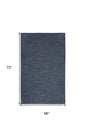 4' X 6' Blue Geometric Power Loom Non Skid Area Rug