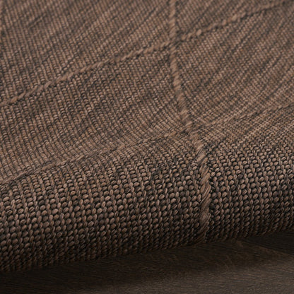 4' X 6' Brown Geometric Power Loom Non Skid Area Rug