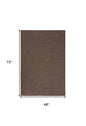 4' X 6' Brown Geometric Power Loom Non Skid Area Rug
