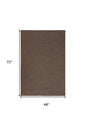 4' X 6' Brown Geometric Power Loom Non Skid Area Rug