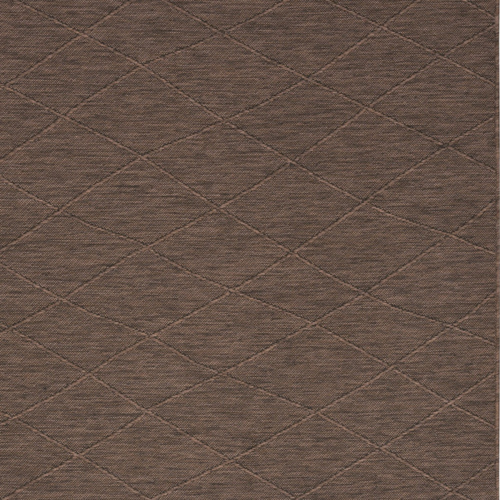 4' X 6' Brown Geometric Power Loom Non Skid Area Rug