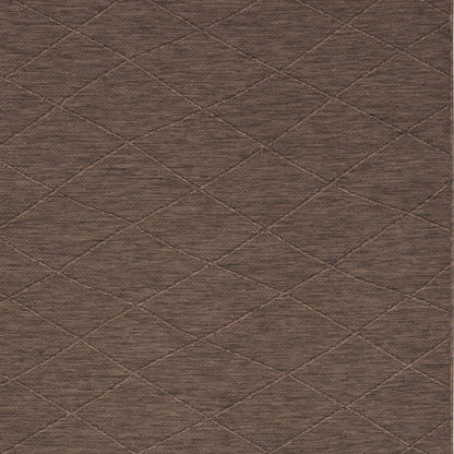 4' X 6' Brown Geometric Power Loom Non Skid Area Rug