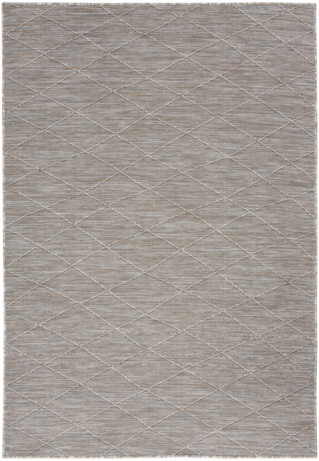 4' X 6' Gray Geometric Power Loom Non Skid Area Rug