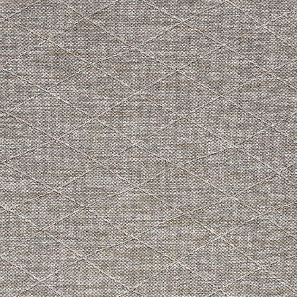 4' X 6' Gray Geometric Power Loom Non Skid Area Rug