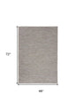 4' X 6' Gray Geometric Power Loom Non Skid Area Rug