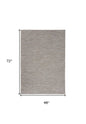 4' X 6' Gray Geometric Power Loom Non Skid Area Rug