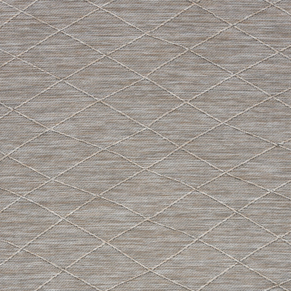 4' X 6' Gray Geometric Power Loom Non Skid Area Rug