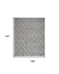 9' X 12' Blue Geometric Distressed Area Rug