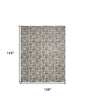 9' X 12' Gray Geometric Distressed Area Rug