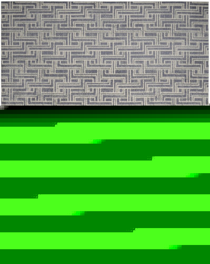 5' X 7' Blue Geometric Distressed Area Rug