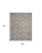 5' X 7' Gray Geometric Distressed Area Rug