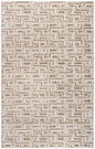 4' X 6' Brown Geometric Distressed Area Rug