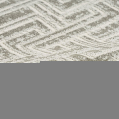 4' X 6' Gray Geometric Distressed Area Rug