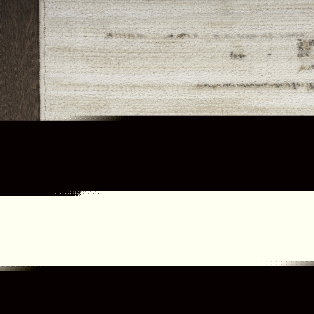 9' X 12' Cream Abstract Distressed Area Rug