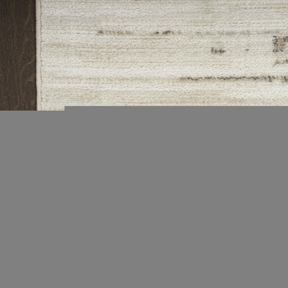 9' X 12' Cream Abstract Distressed Area Rug