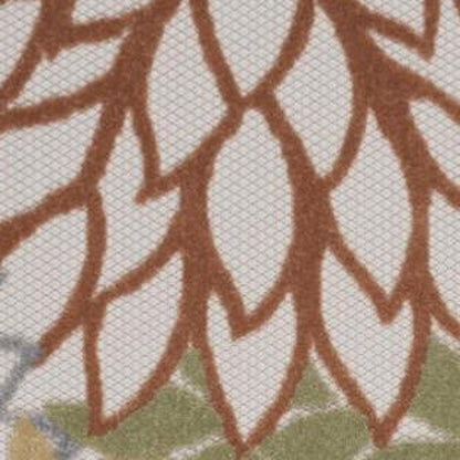 9' X 12' Cream Abstract Distressed Area Rug
