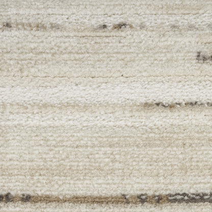 9' X 12' Cream Abstract Distressed Area Rug