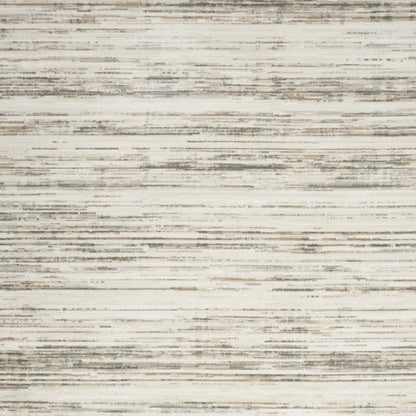 9' X 12' Cream Abstract Distressed Area Rug