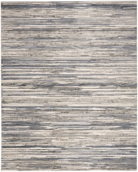 8' X 10' Cream Abstract Distressed Area Rug