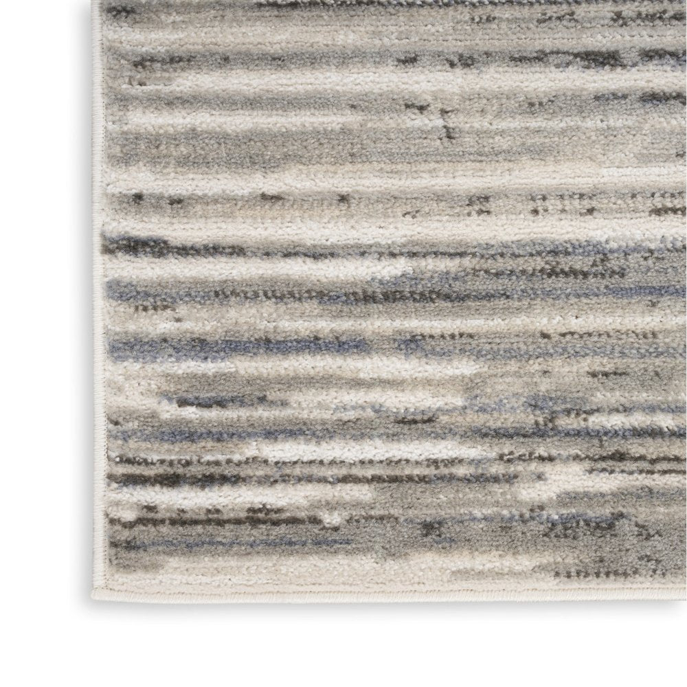 8' X 10' Cream Abstract Distressed Area Rug