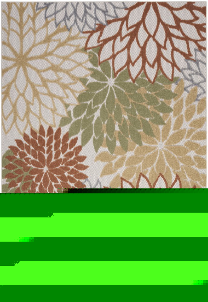 5' X 7' Cream Abstract Distressed Area Rug