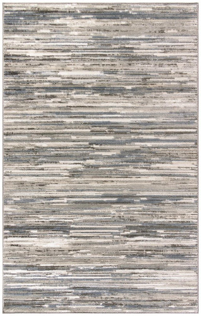 4' X 6' Cream Abstract Distressed Area Rug