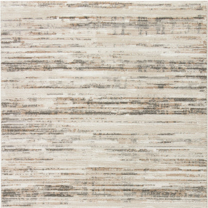 4' X 6' Cream Abstract Distressed Area Rug