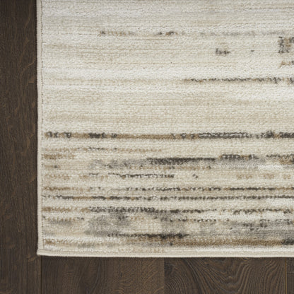 4' X 6' Cream Abstract Distressed Area Rug