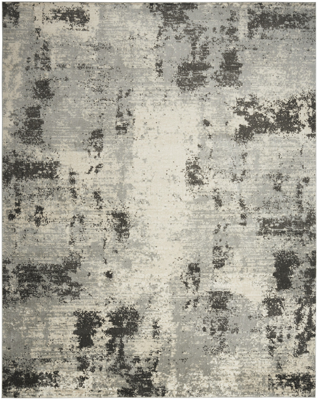 9' X 12' Cream Abstract Area Rug