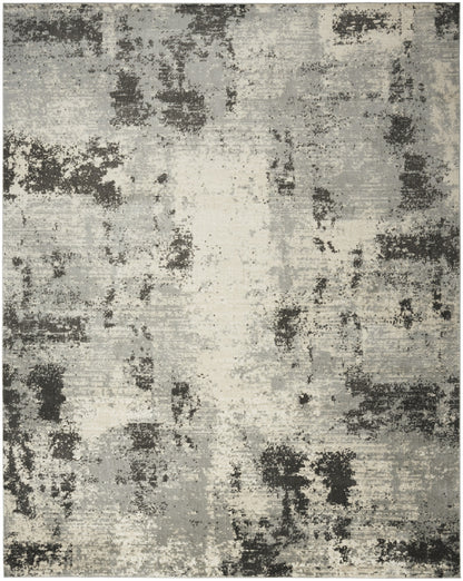 9' X 12' Cream Abstract Area Rug