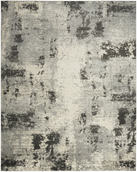 8' X 10' Cream Abstract Area Rug