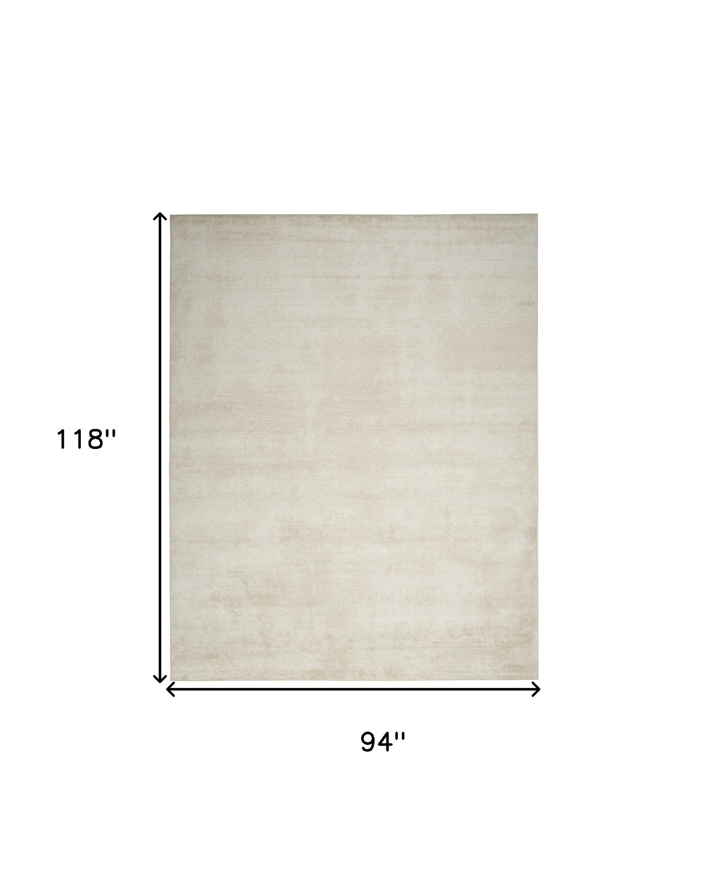 8' X 10' Cream Abstract Area Rug