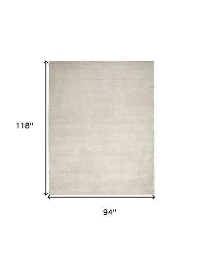 8' X 10' Cream Abstract Area Rug