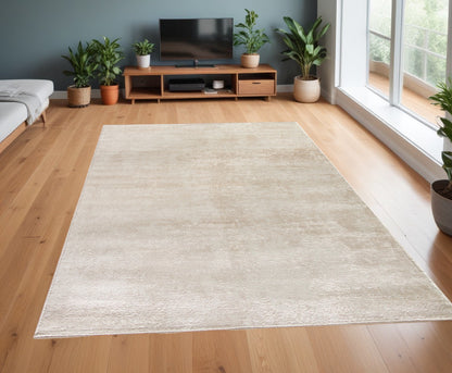 4' X 6' Cream Abstract Area Rug