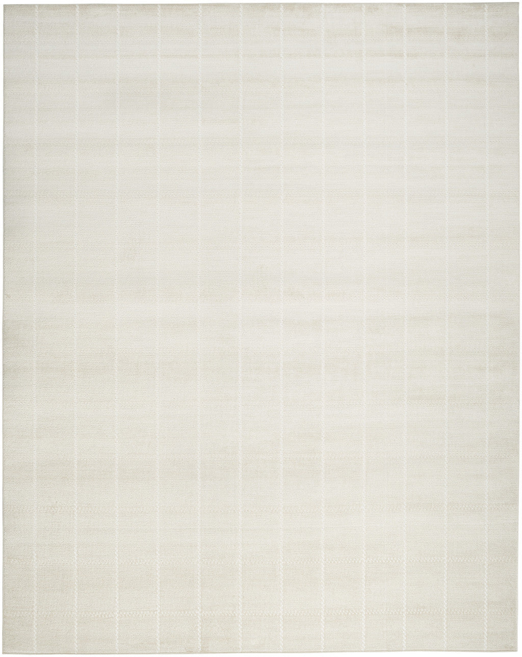 9' X 12' Cream Geometric Area Rug