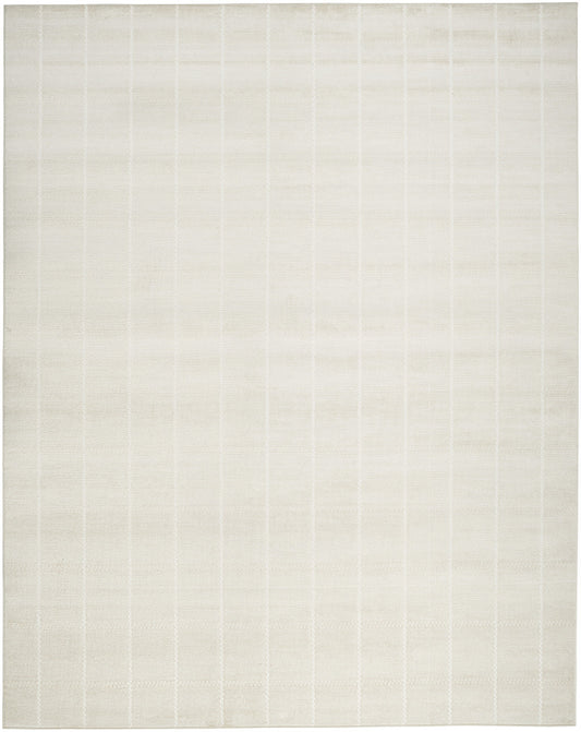 9' X 12' Cream Geometric Area Rug