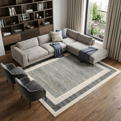 9' X 12' Gray Geometric Area Rug