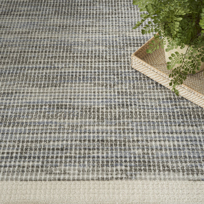 9' X 12' Gray Geometric Area Rug