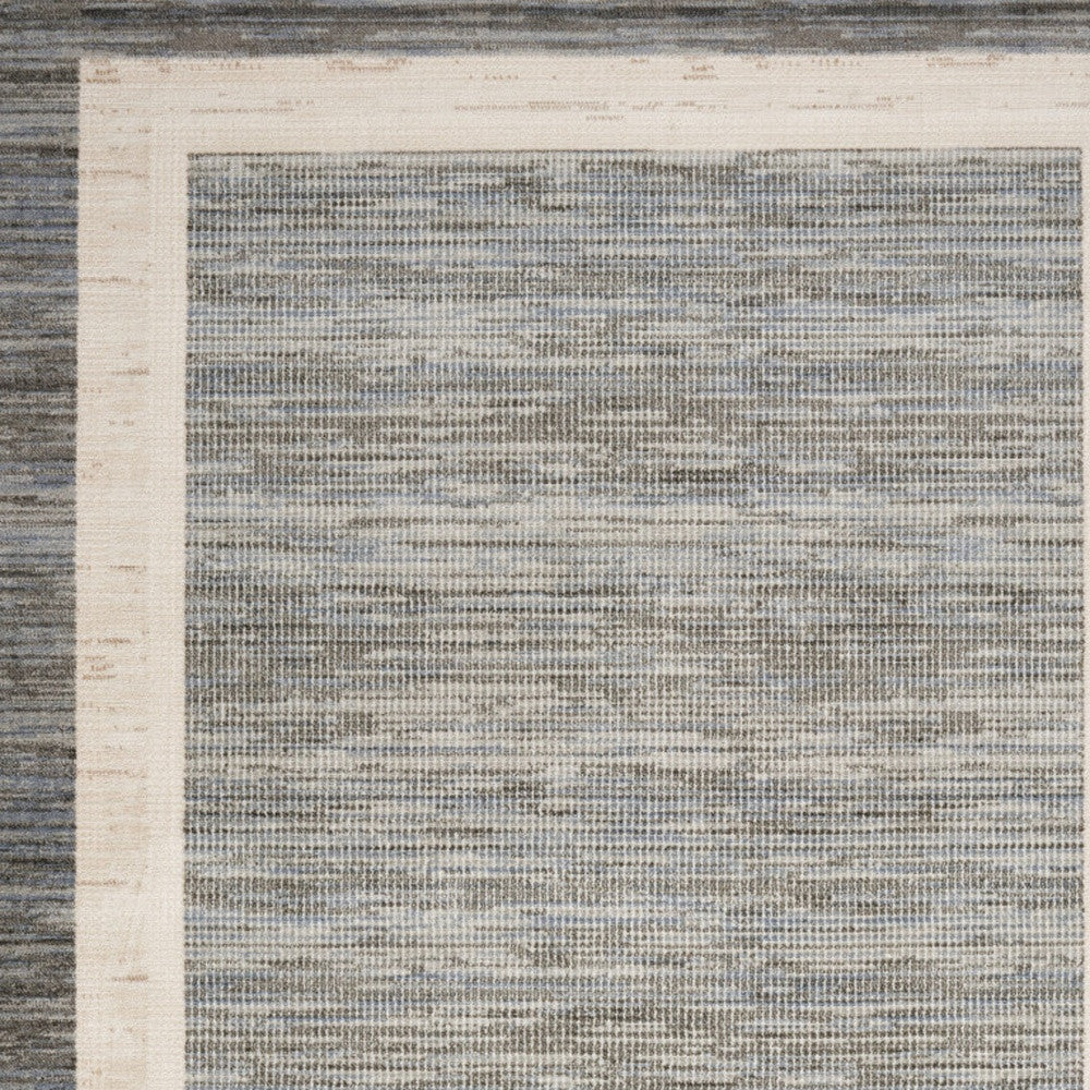 9' X 12' Gray Geometric Area Rug