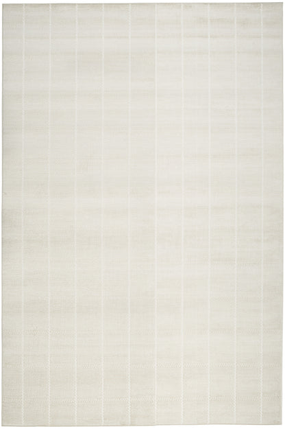 5' X 7' Cream Geometric Area Rug