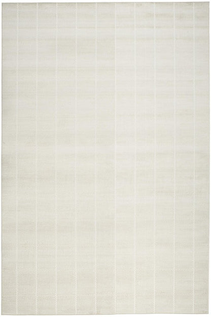 5' X 7' Cream Geometric Area Rug