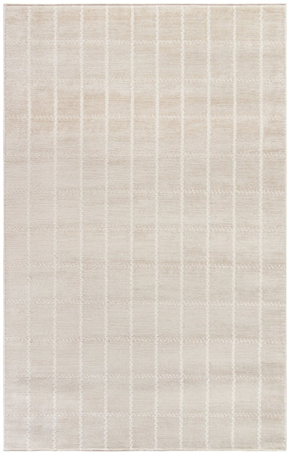 4' X 6' Cream Geometric Area Rug