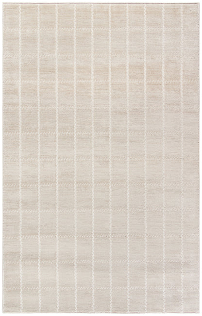 4' X 6' Cream Geometric Area Rug